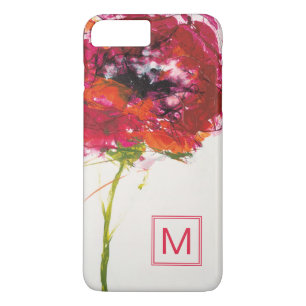 Monogram   Poppy on White iPhone 8 Plus/7 Plus Case