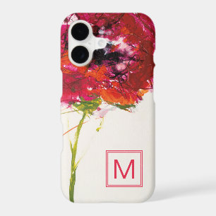 Monogram Poppy on White iPhone 17 Case