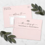Monogram Porcelain Pink A7 5x7 Wedding Invitation Envelope