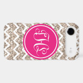 Monogram Preppy Chevron in Gold Glitter Case-Mate iPhone Case (Back (Horizontal))