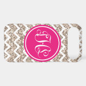 Monogram Preppy Chevron in Gold Glitter Case-Mate iPhone Case (Back (Horizontal))