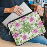 Monogram Pretty Purple Green Watercolor Floral Laptop Sleeve<br><div class="desc">Monogram Pretty Purple Green Watercolor Floral Laptop Sleeve features a modern pretty purple and green watercolor floral pattern with your personalised monogram in the center. Personalize by editing the text in the text box provided. Designed by ©Evco Studio www.zazzle.com/store/evcostudio</div>