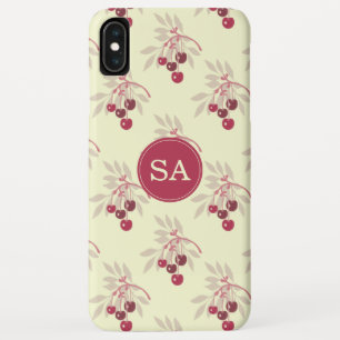 Monogram Pretty Red Cherry iPhone XS Max Case