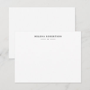 Monogram Professional Black and White Note Card