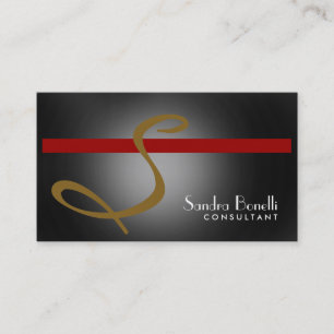 Monogram Professional Consultant Business Card