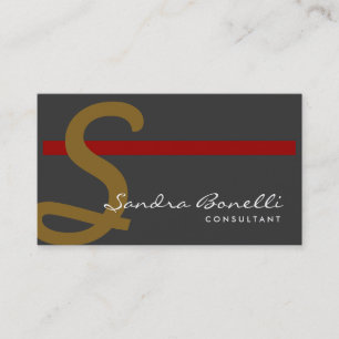 Monogram Professional Consultant Business Card