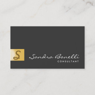 Monogram Professional Consultant Business Card