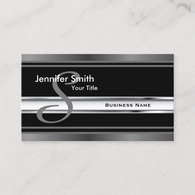 Monogram Professional Design Business Card (Front)