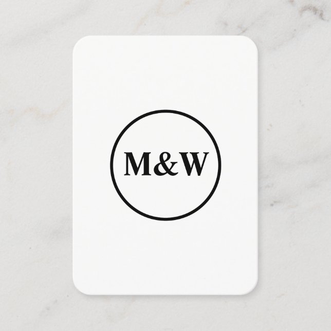 Monogram Professional Elegant Business Card (Front)