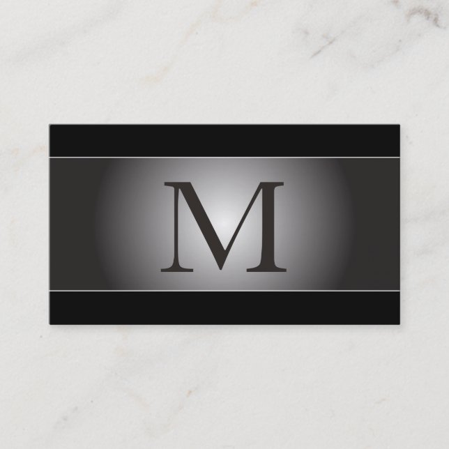 Monogram Professional Elegant Business Cards (Front)