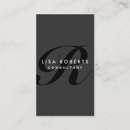 Monogram Professional Elegant Fashion Designer Business Card
