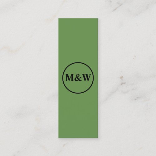 Monogram Professional Elegant Mini Business Card