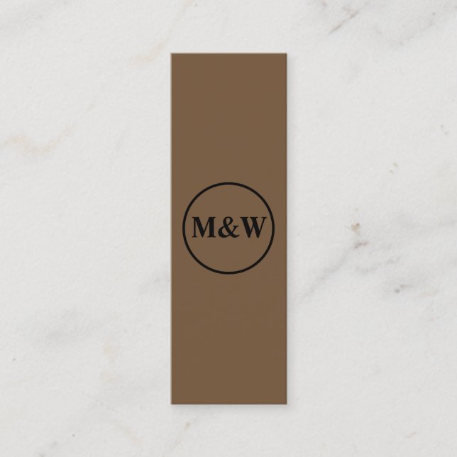 Monogram Professional Elegant Mini Business Card (Front)
