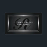 Monogram Professional Elegant Modern Black Business Card<br><div class="desc">Monogram Modern Professional Elegant Black Simple Plain Customizable Business Card. Ideal for Accountants,  Realtors,  Attorneys,  Real Estate Agents,  Lawyers,  Brokers and Corporate Professionals.</div>