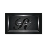 Monogram Professional Elegant Modern Black Business Card Monogram Professional Elegant Modern Black Business Card
