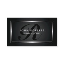 Monogram Professional Elegant Modern Black Business Card Monogram Professional Elegant Modern Black Business Card