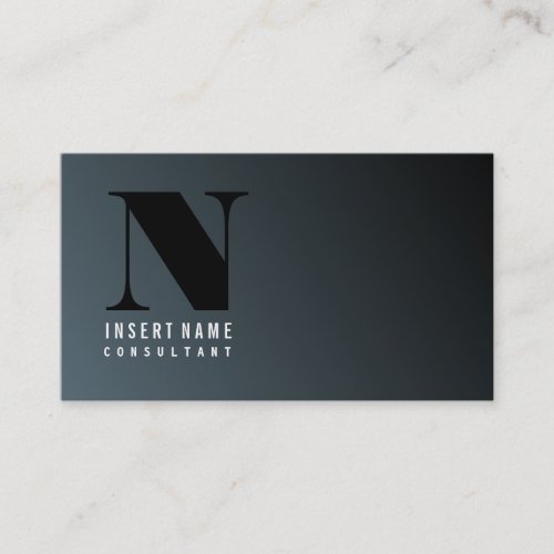 Monogram Professional Elegant Modern Cadet Plain Business Card