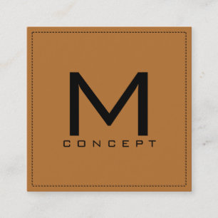 Monogram Professional Elegant Modern Copper Square Business Card