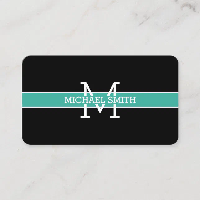 Monogram Professional Keppel Horizontal Line Business Card Zazzle