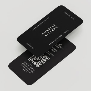 Monogram Professional Marketing Black White Modern Business Card