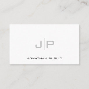 Monogram Professional Modern Plain Template Business Card