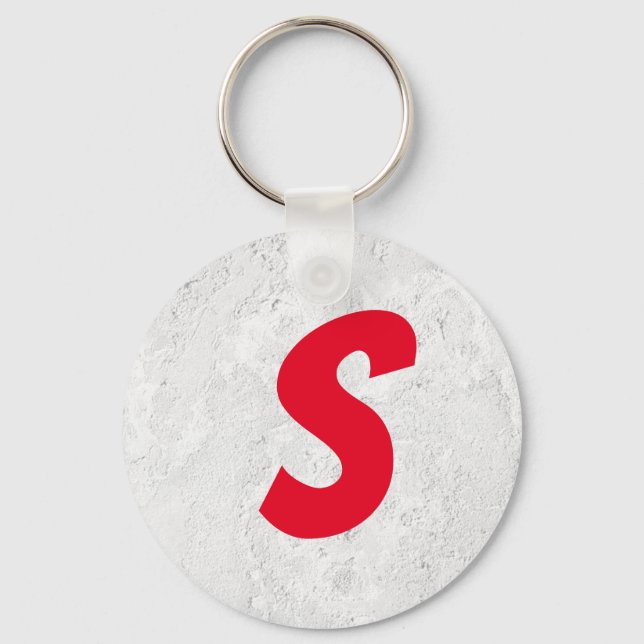 Monogram professional plain add name initial keychain (Front)