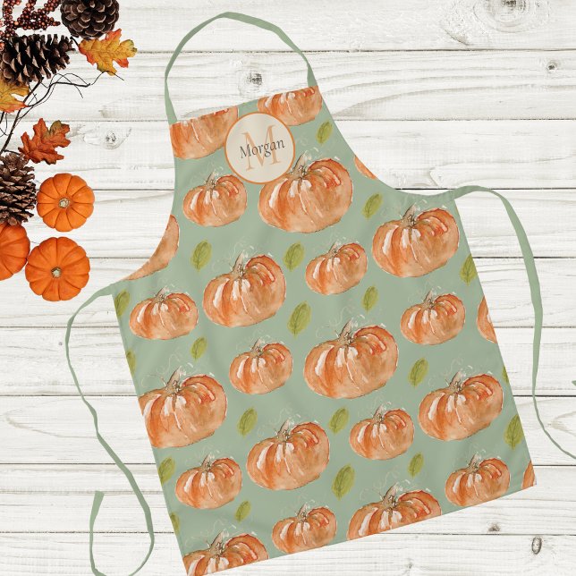 Monogram Pumpkin Patch Apron (Creator Uploaded)