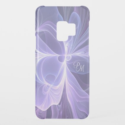 Monogram Purple Abstract Modern Fractal Uncommon Samsung Galaxy S9 Case