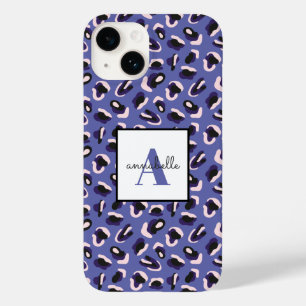 Monogram Purple Animal Leopard Print Personalized Case-Mate iPhone 14 Case