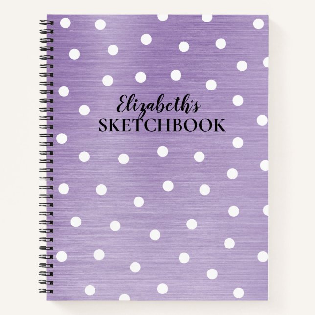 Monogram Purple Artist Sketchbook Notebook (Front)