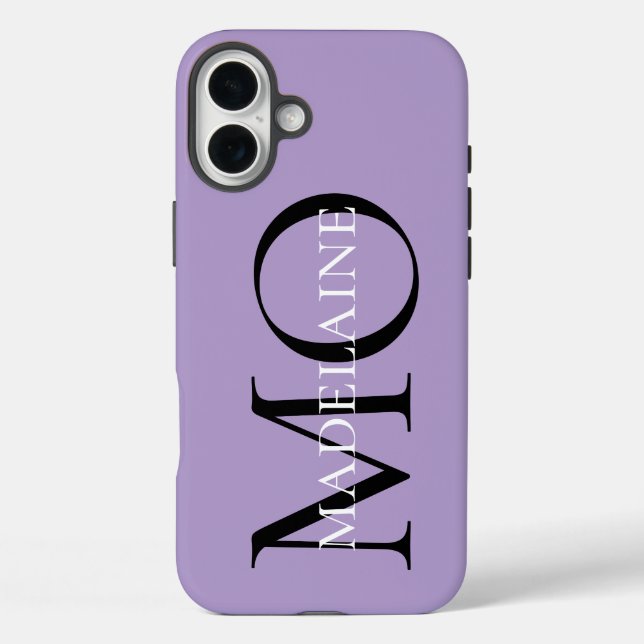  Monogram Purple Black Personal  Case-Mate iPhone Case (Back)