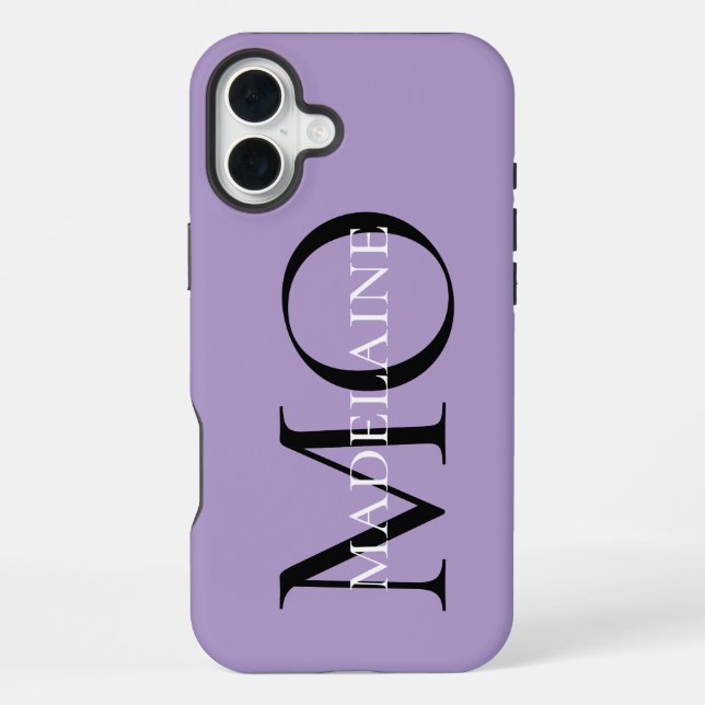 Monogram Purple Black Personal  Iphone Case (Back)