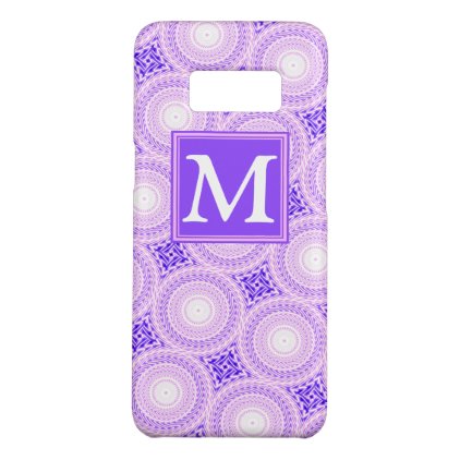 Monogram purple circles pattern Case-Mate samsung galaxy s8 case