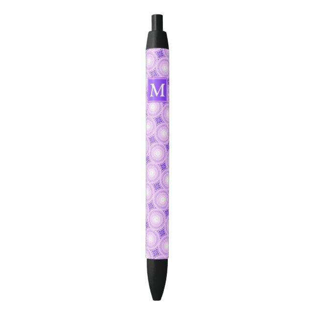 Monogram purple circles pattern pen (Front Vertical)