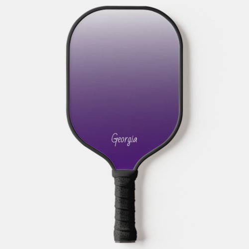 Monogram Purple Gradient Add Your Name or Initials Pickleball Paddle