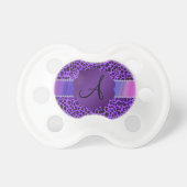 Monogram purple leopard pattern pacifier (Front)