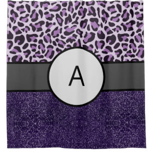 Monogram Purple Luxury Shower Curtain Bath