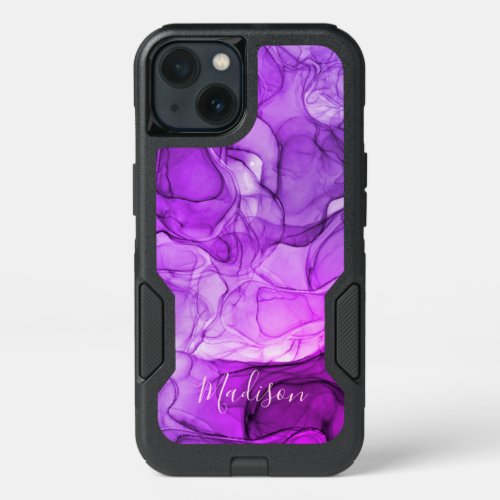 Monogram purple  marbling dreams iPhone 13 case