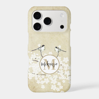 Monogram Purple Pink Cherry Blossoms iPhone case