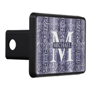 Monogram Purple Snake Skin Animal Print Hitch Cover