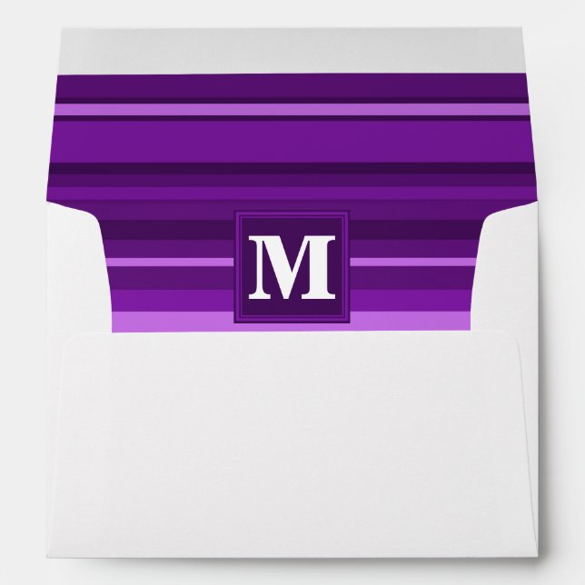 Monogram purple stripes envelope (Back (Bottom))