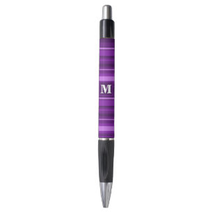 Monogram purple stripes pen