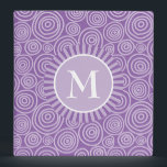 Monogram Purple White Spirals - Personalized 3 Ring Binder<br><div class="desc">A contemporary monogram design in purple and white with whimsical swirl spirals and classic white</div>