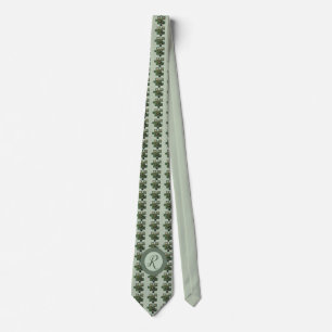 Monogram puzzle neck tie