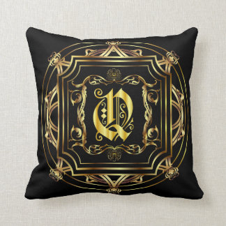Monogram Q Fits all Customize Edit For Back Color Throw Pillow
