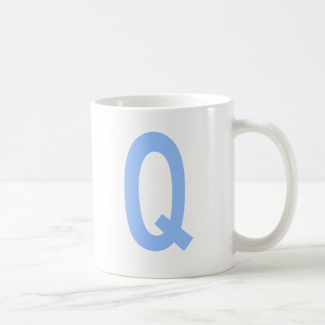 Monogram Q Initial Coffee Mug (Right)