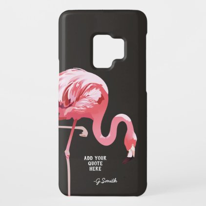 Monogram Quote Cute and Trendy Tropical Flamingo Case-Mate Samsung Galaxy S9 Case