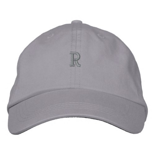 Monogram R Initial Logo Embroidered Hats 