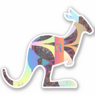 Monogram R Kangaroo Sticker