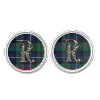 Monogram R Robertson Plaid Cuff Links